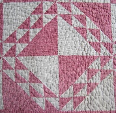 2011-2-A  red and white block patchwork