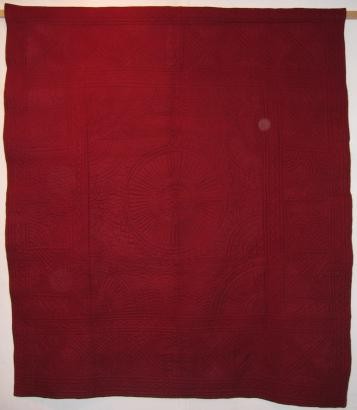 2001-8-E maroon and mustard wholecloth