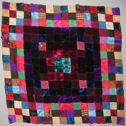 2004-1-C velvet patchwork coverlet
